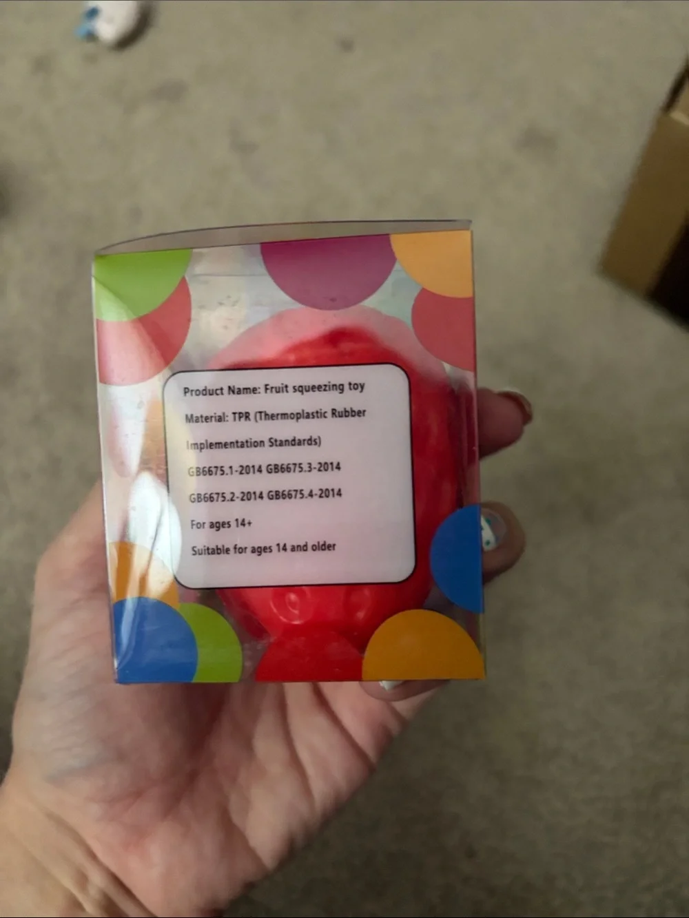 Squeeze Soft Stretchy ASMR Fruit Stress Ball - strawberry
